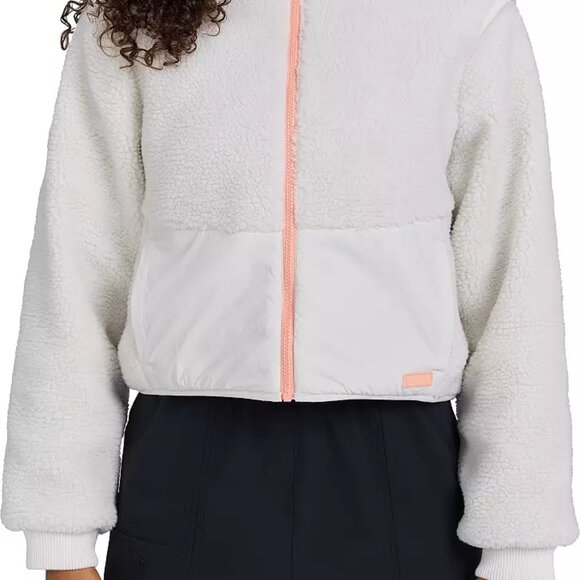 NWT Womens Bad Birdie Size S White Onyx The Cozy Golf High Pile Sherpa Jacket - Picture 1 of 7